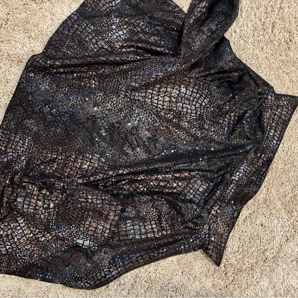Joseph Ribkoff Sequin Crocodile Pattern Jacket - Picture 12 of 12